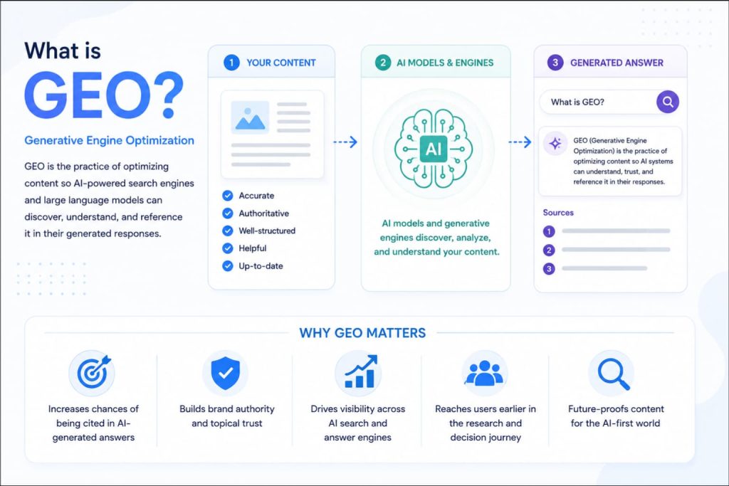 What is GEO? How AI systems discover, understand, and cite content.